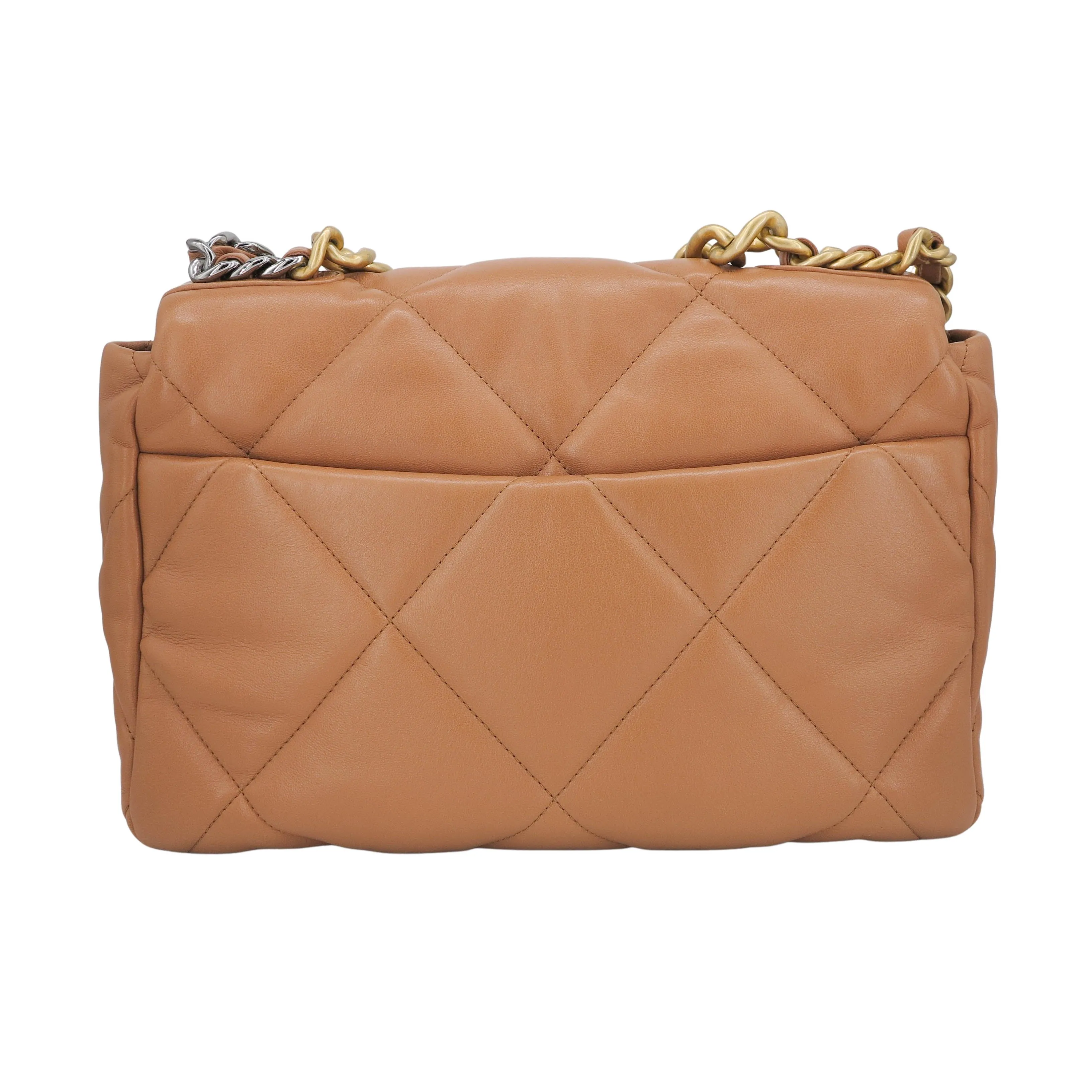 CHANEL 19 Medium Flap Bag in 21K Caramel Lambskin