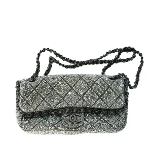 Chanel Bespoke Crystal Bag Silver Hardware
