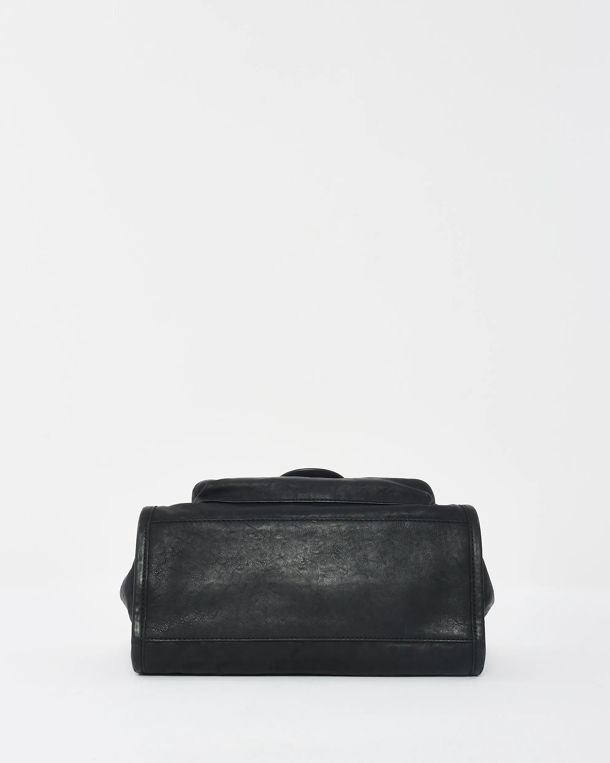 Chanel Black Calfskin Leather Double Pocket Flap Bag SHW