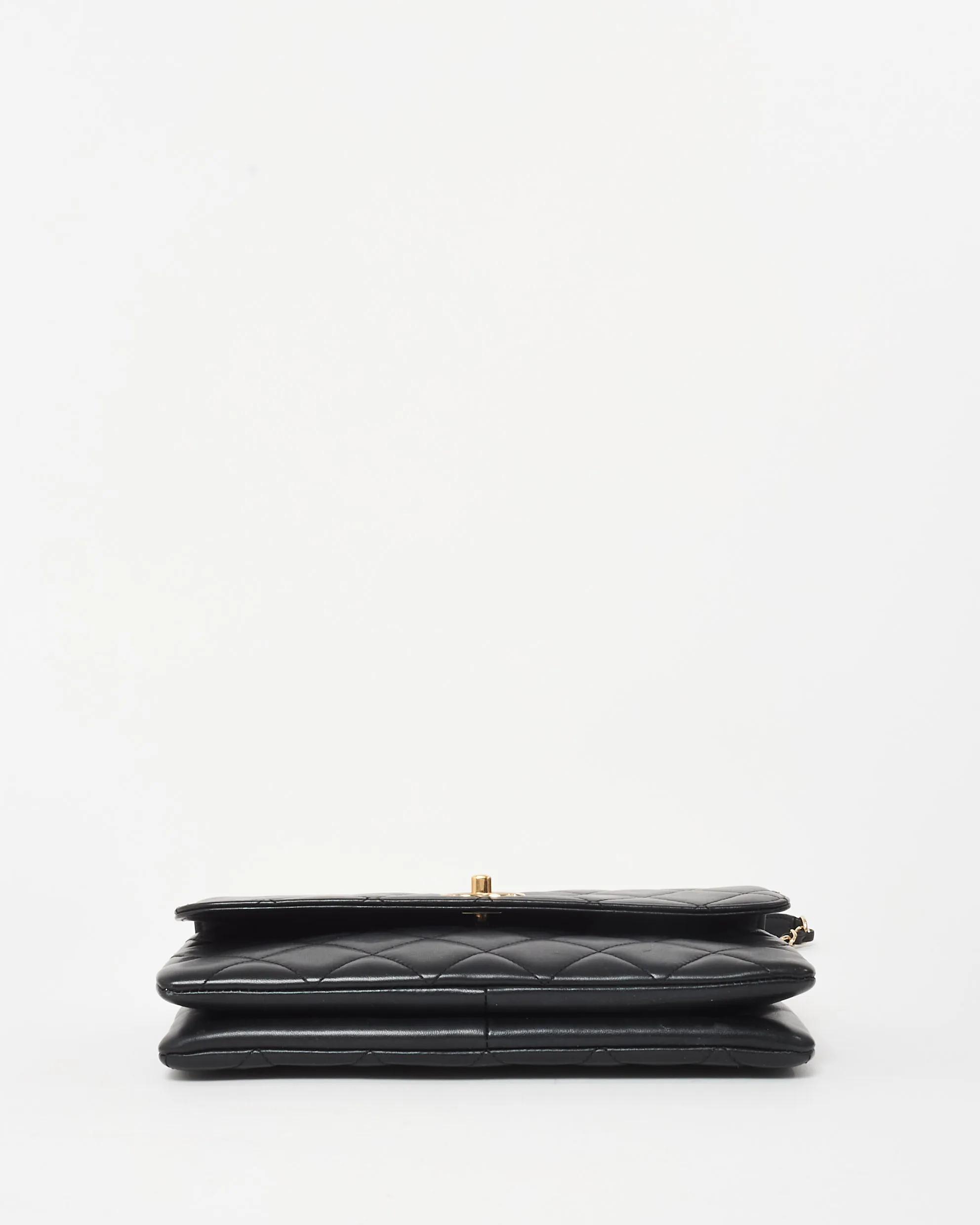Chanel Black Lambskin Leather Trendy CC Flap Shoulder Bag