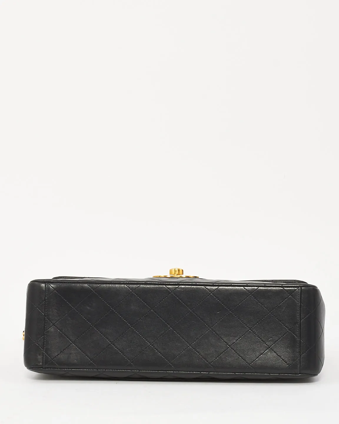 Chanel Black Leather Classic Jumbo XL Maxi Flap Bag with GHW