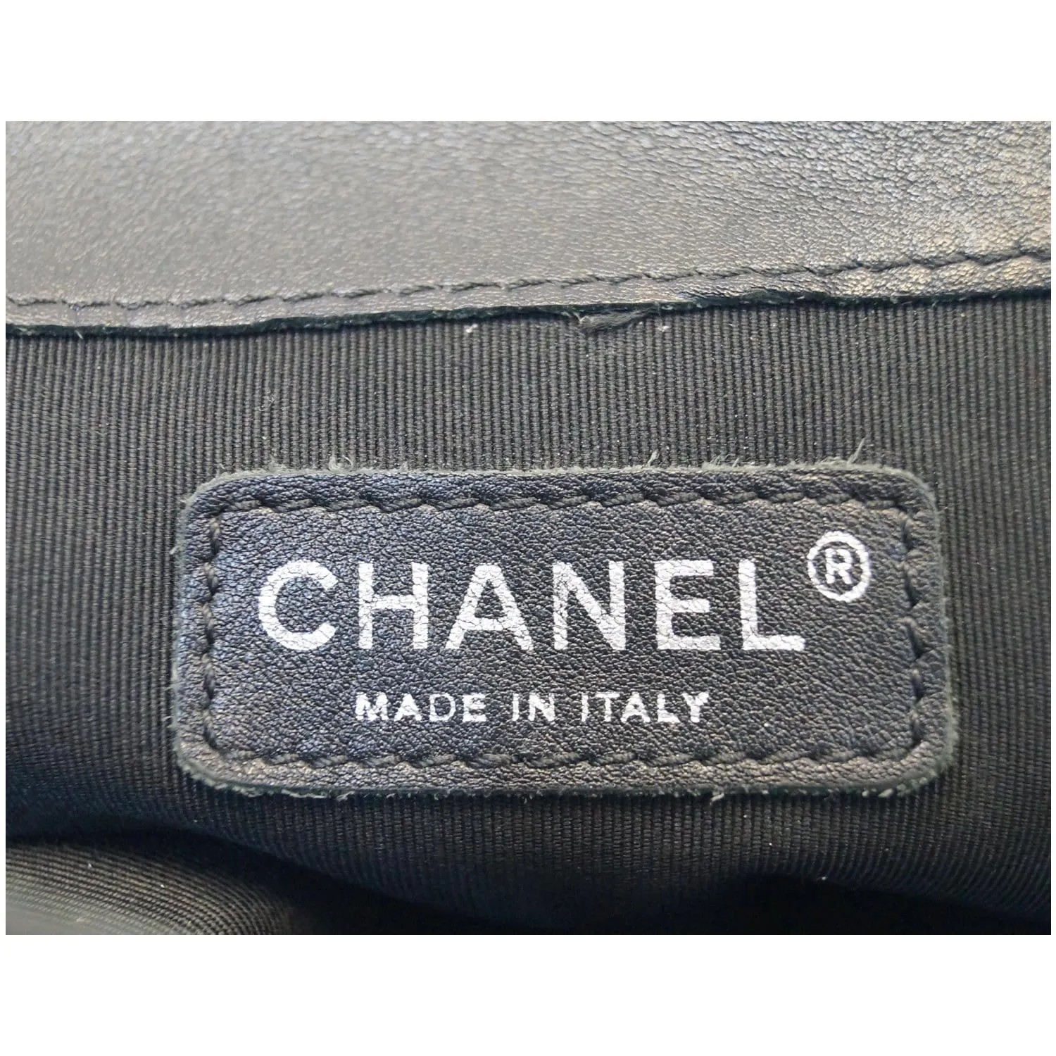 CHANEL Boy Enchained Large Calfskin Leather Flap Shoulder Bag Black