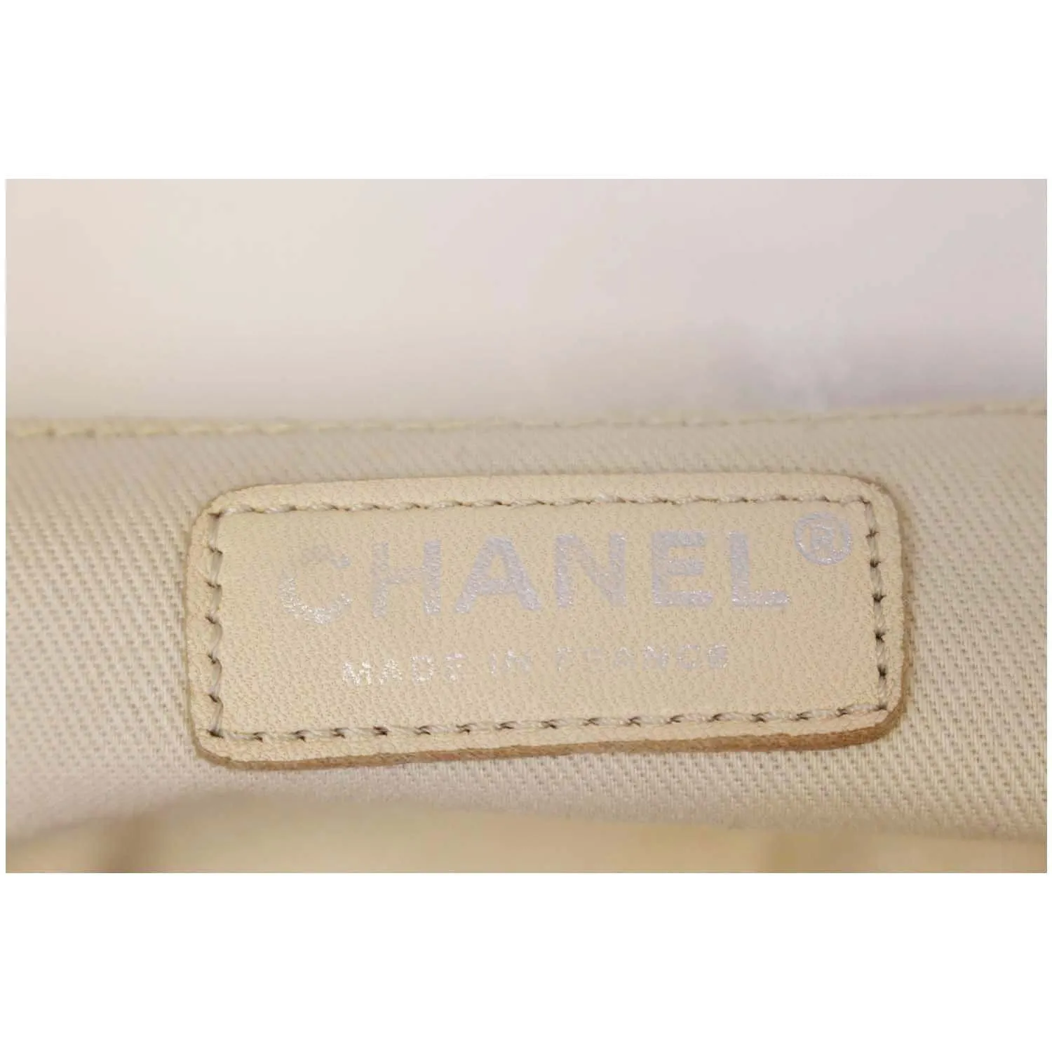 CHANEL Caviar Timeless CC Flap Shoulder Bag White