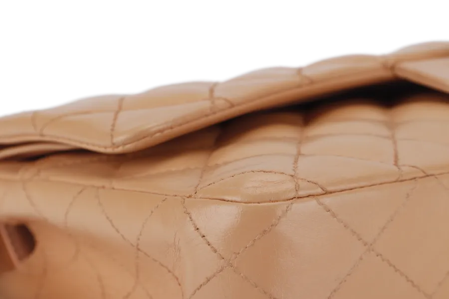 CHANEL CLASSIC FLAP SMALL (9589xxxx) PEACH COLOR LAMBSKIN GOLD HARDWARE