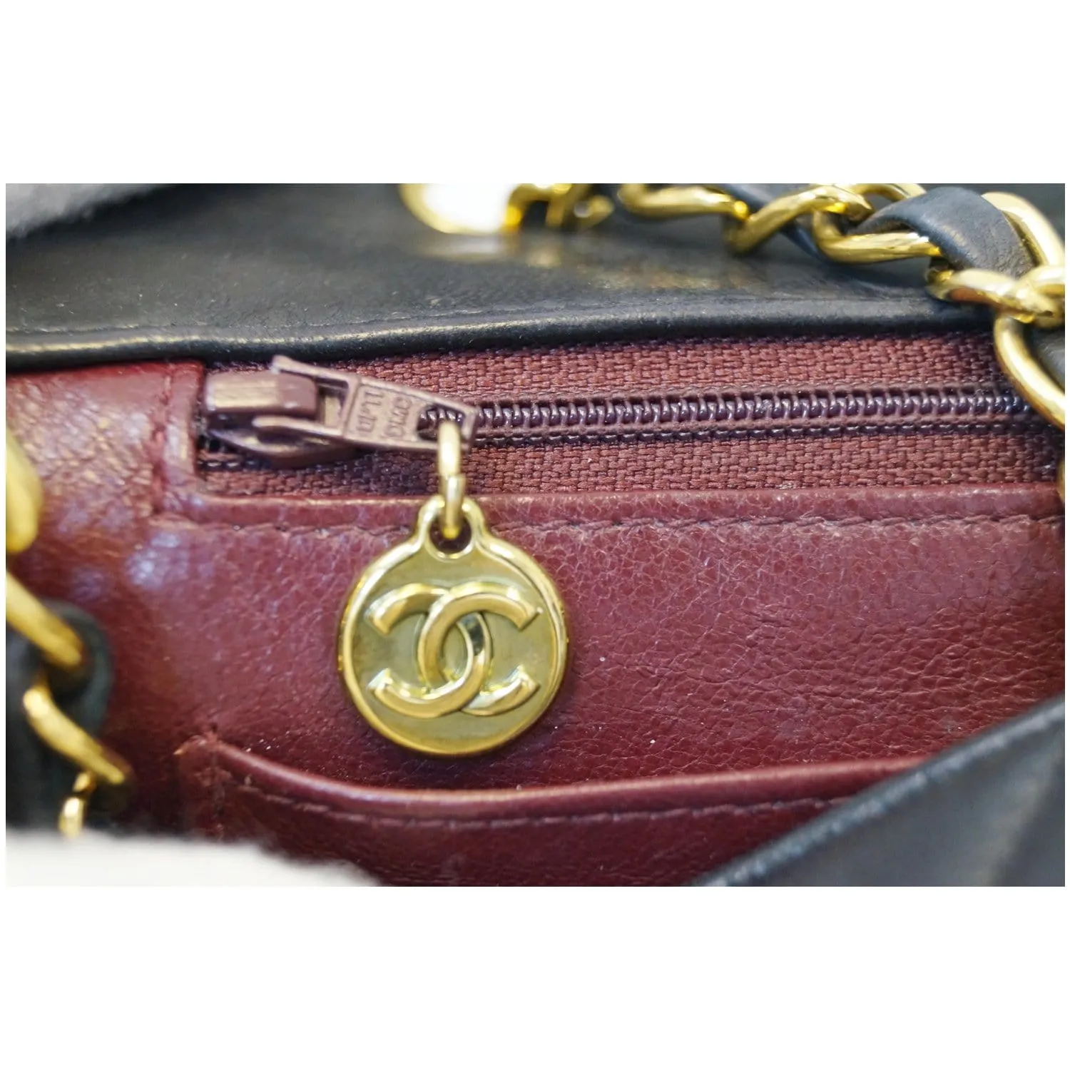 CHANEL Diana Flap Bag Quilted Lambskin Shoulder Bag Black