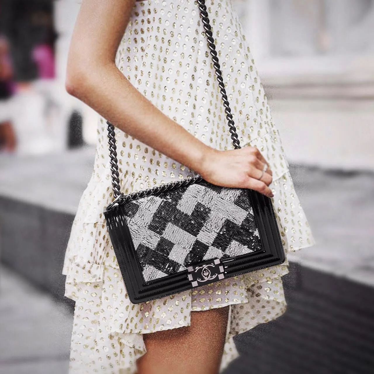 Chanel Sequin Boy Flap Bag