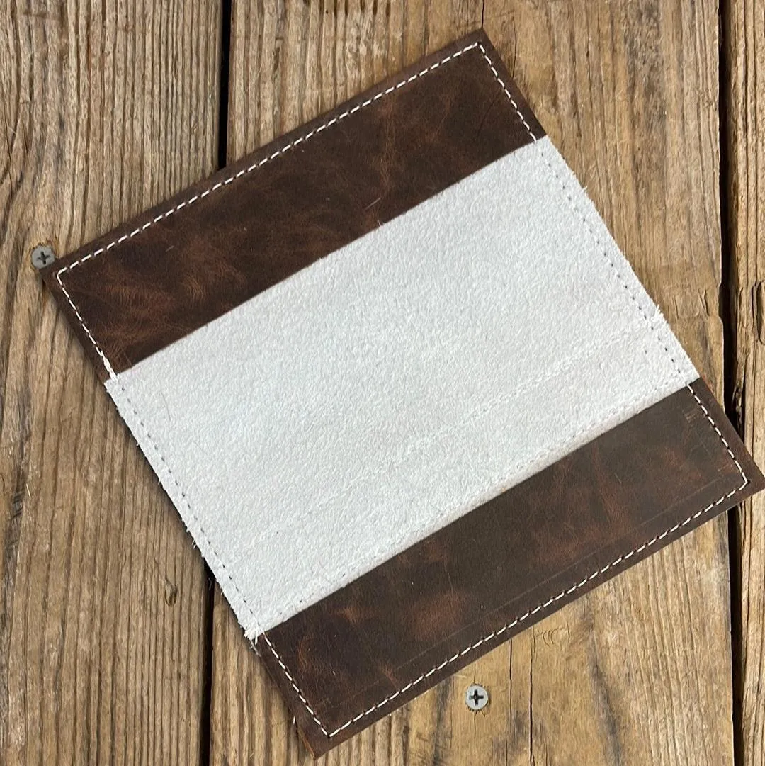 Checkbook Cover - Longhorn w/ Fiesta Navajo