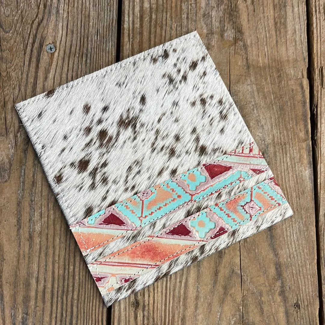 Checkbook Cover - Longhorn w/ Fiesta Navajo
