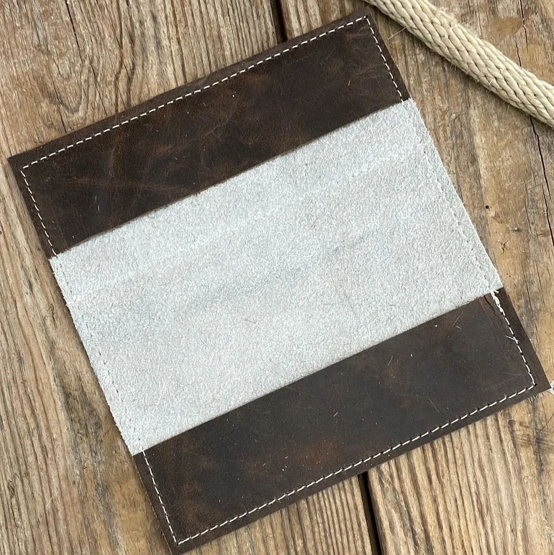 Checkbook Cover - Unicorn Hide w/ Encanto Navajo
