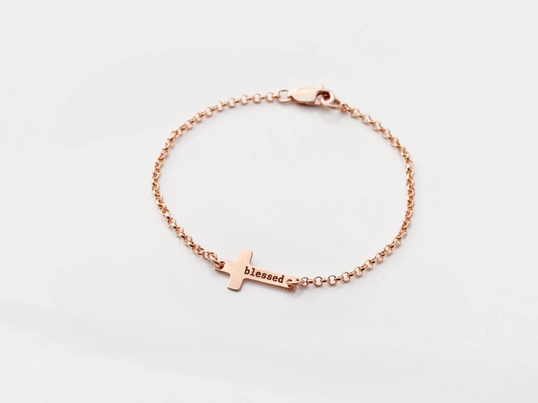 Children's Engraved Cross Bracelet