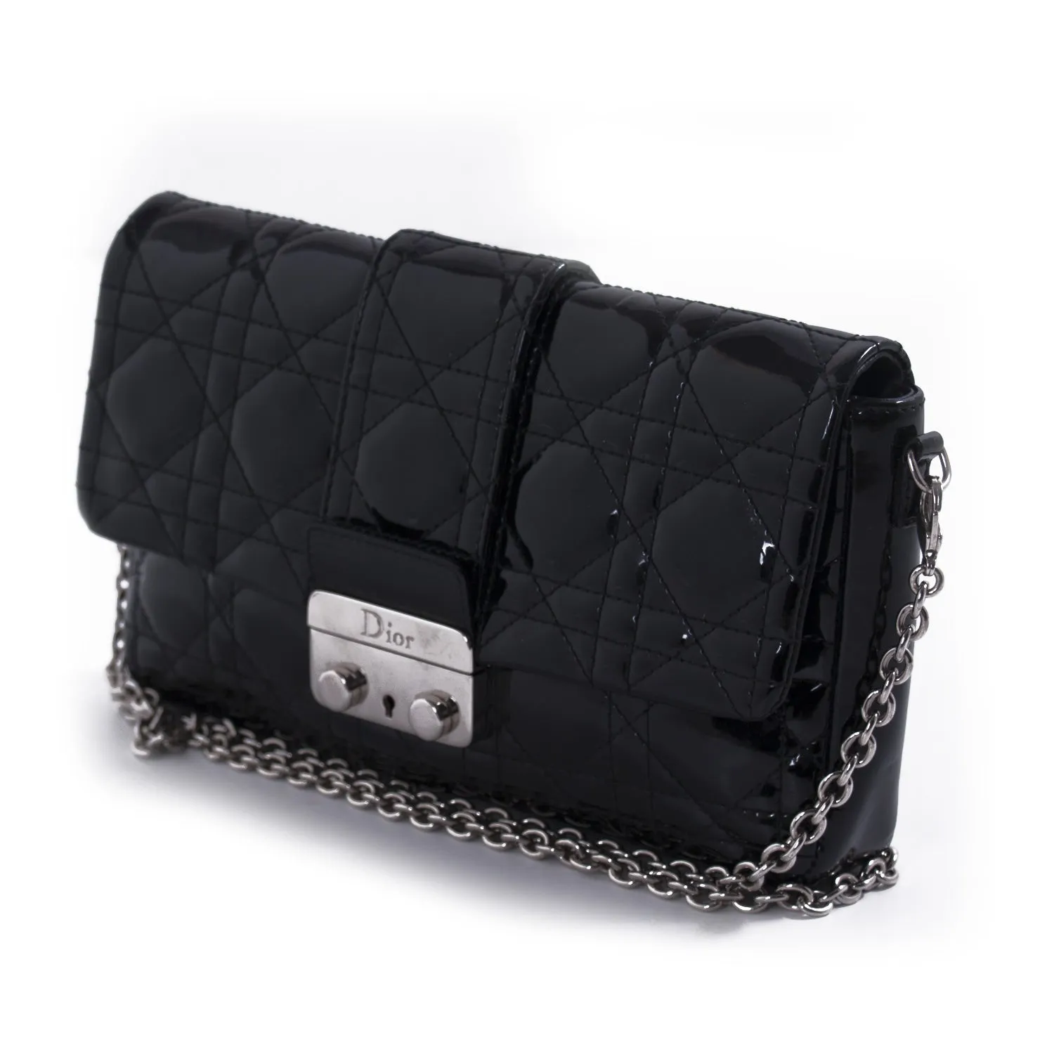Christian Dior Miss Dior Patent Leather Flap Bag