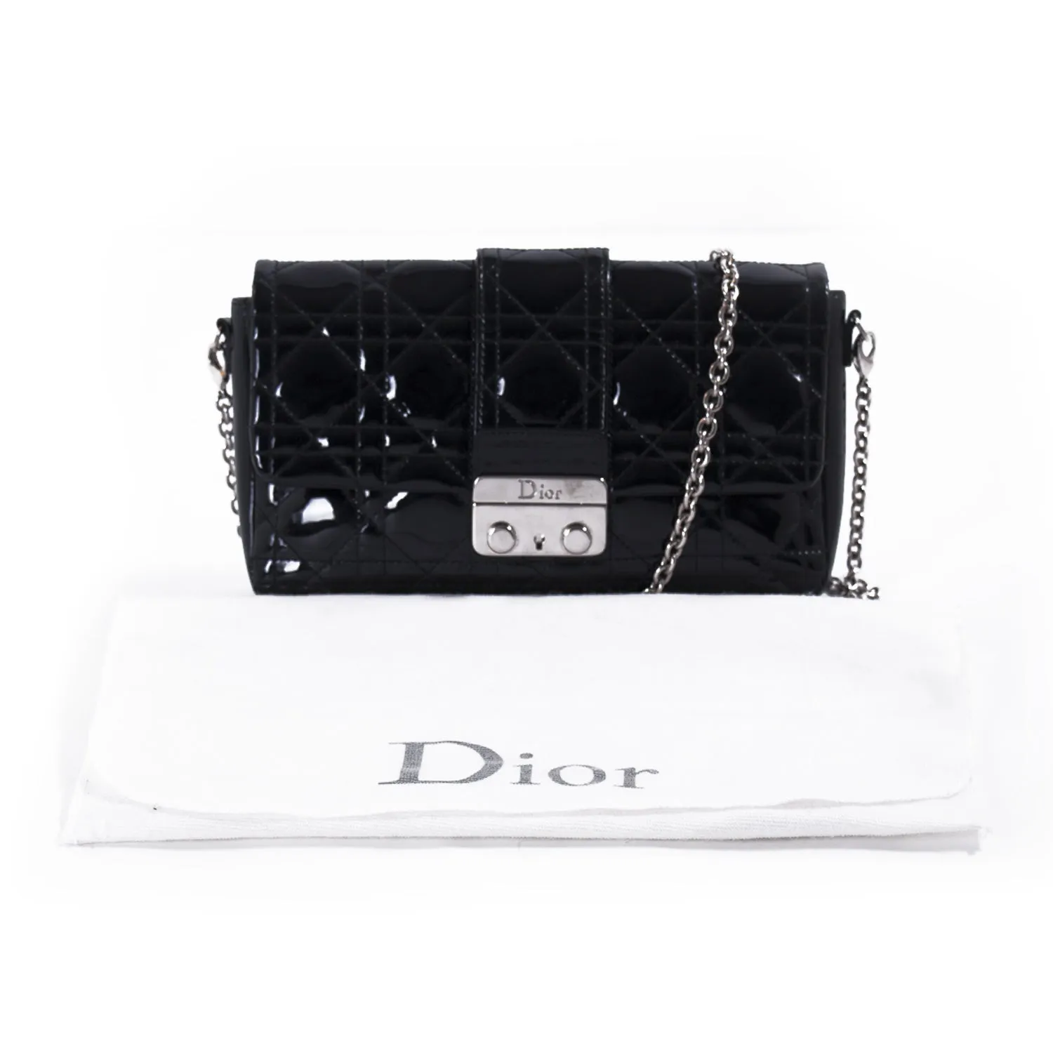 Christian Dior Miss Dior Patent Leather Flap Bag
