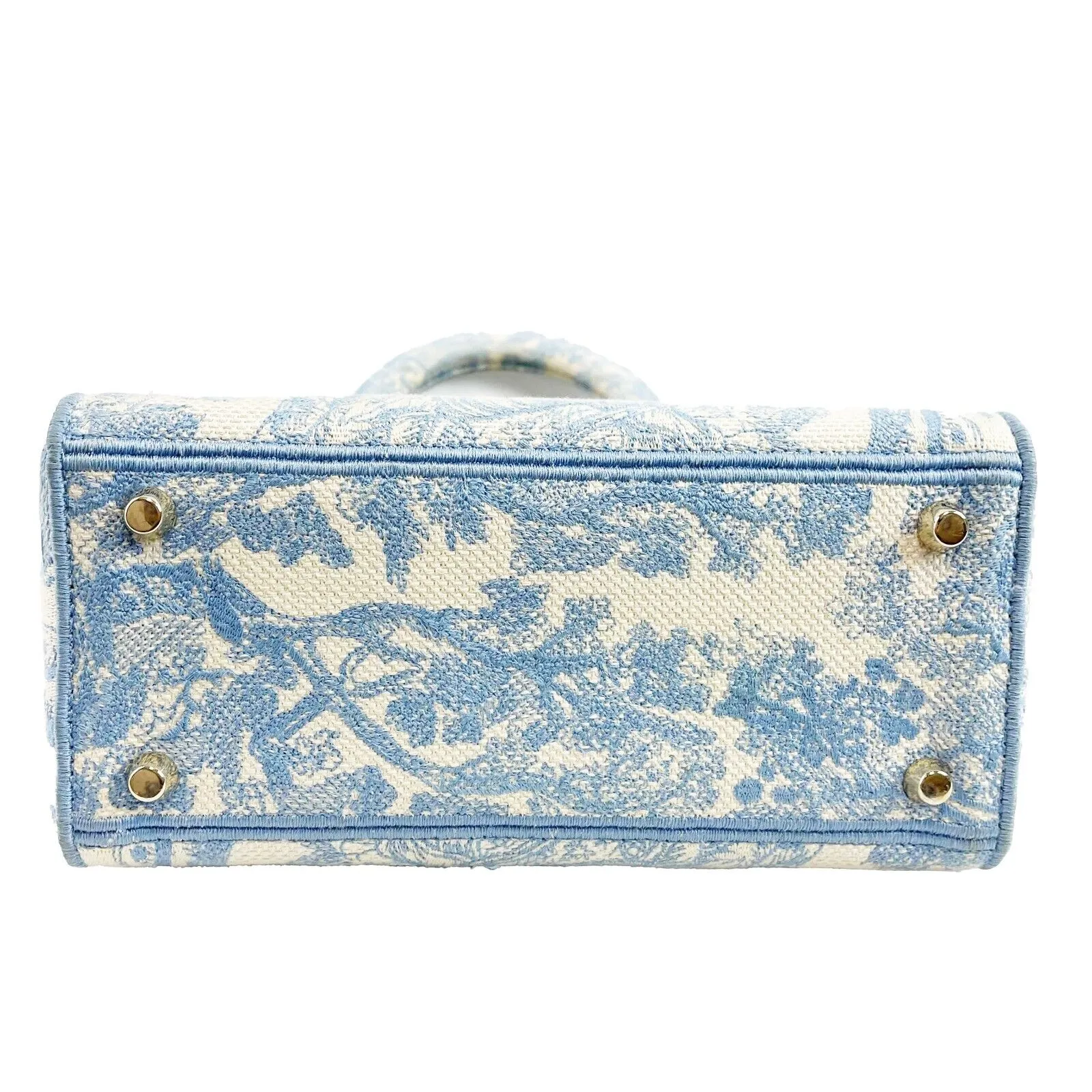Christian Dior Toile de Jouy Lady D-Lite Bag Embroidered Canvas Cornflower Blue