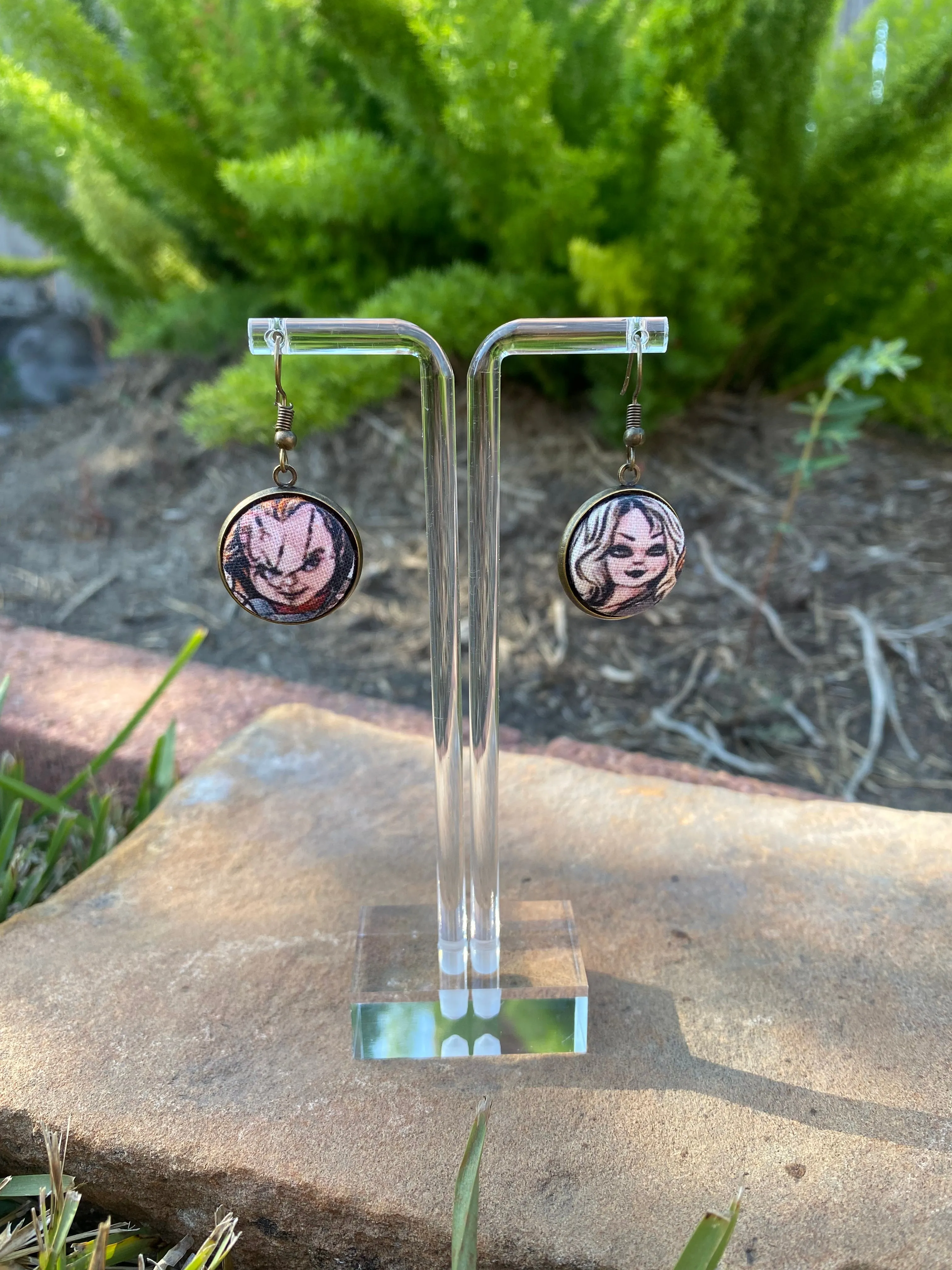 Chucky Bride of Chucky Scary movie Dangle earrings gift