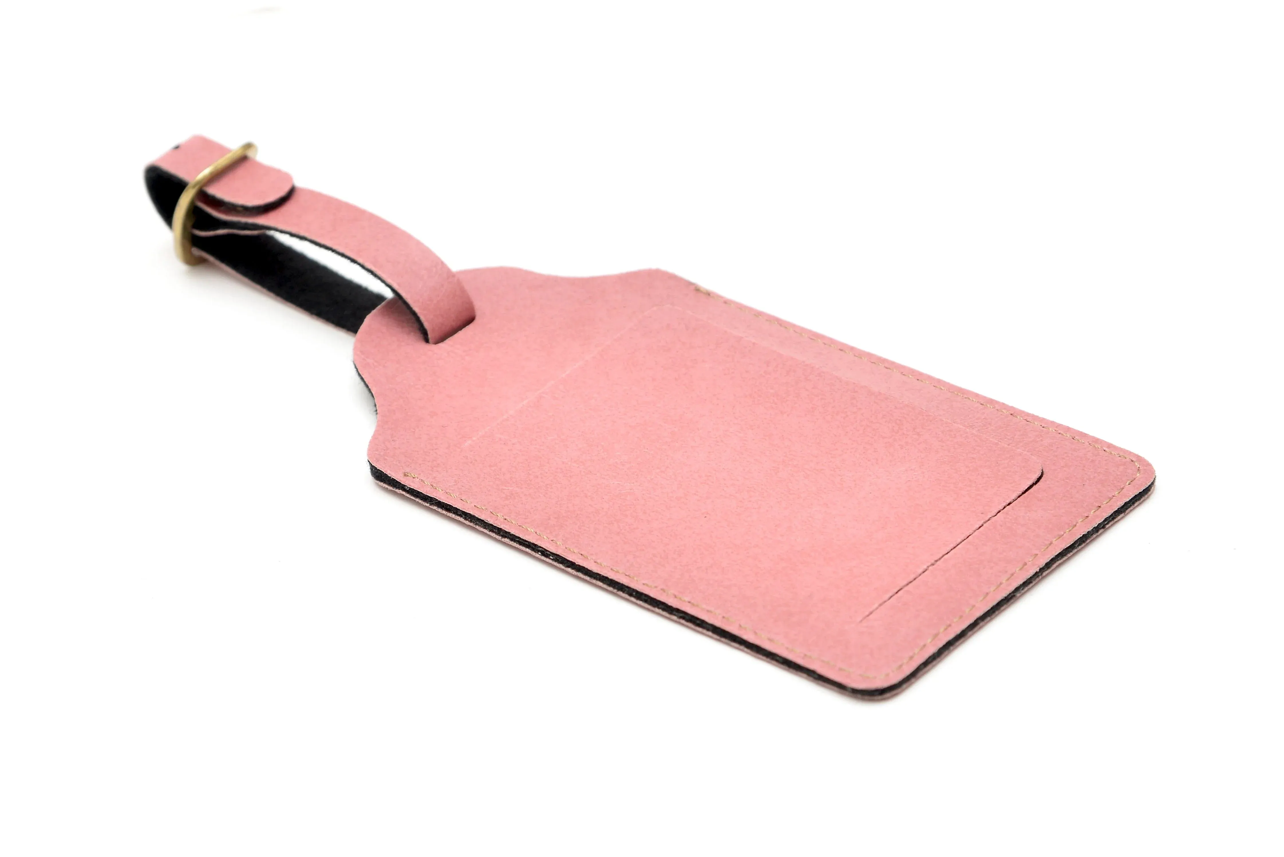Classy Leather Customized Luggage Tag (Peach)