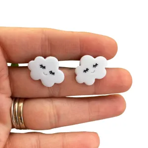 Cloud White Sky Stud Earrings Gift