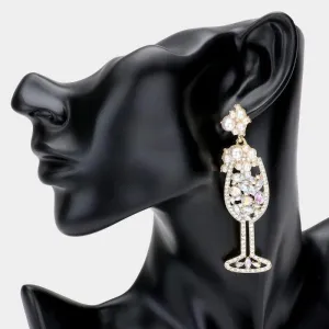 Cocktail Pearl & Rhinestone Earrings