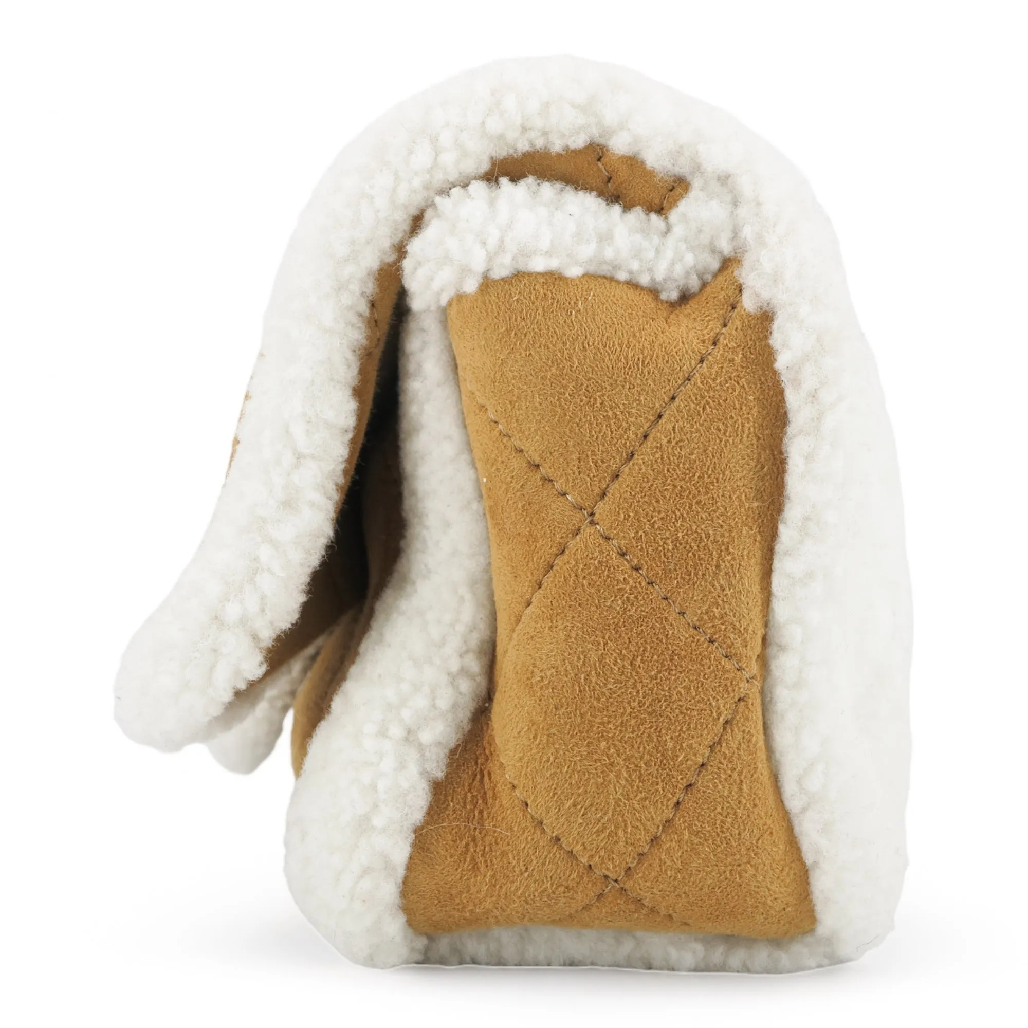 Coco Neige Shearling Camel Suede Medium Flap Bag