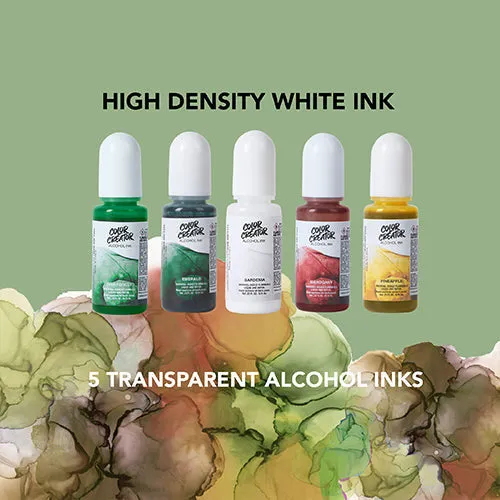 Color Creator Greenland Kit - 12 Mica Powders Alcohol Inks & Glitters