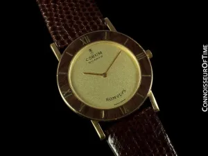 Corum Romvlvs Romulus Mens Midsize Dress Watch - 18K Gold with Wood Bezel
