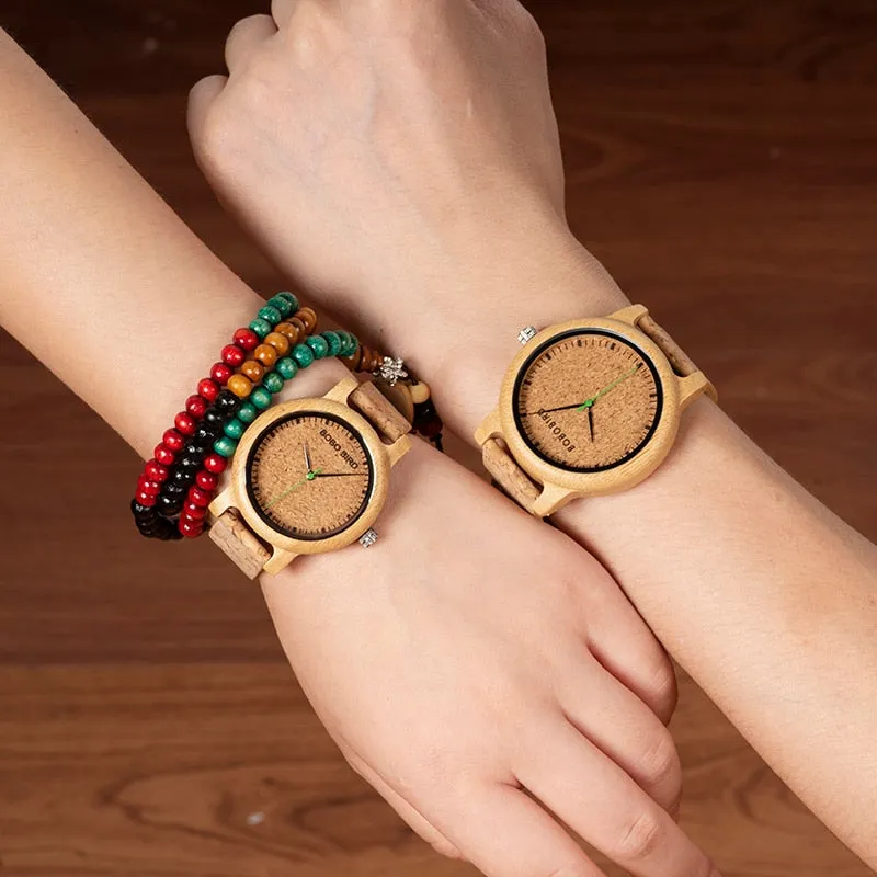 Couples Romantic Message Wooden Watch Set