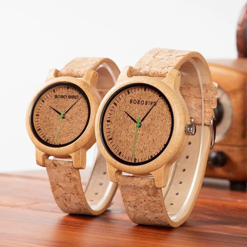 Couples Romantic Message Wooden Watch Set