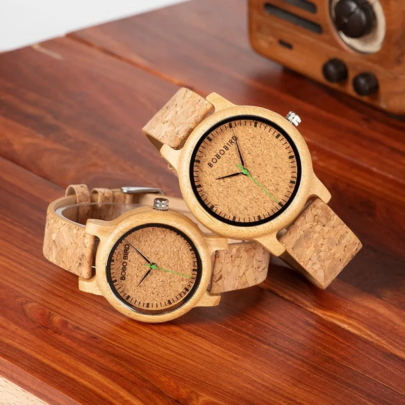 Couples Romantic Message Wooden Watch Set