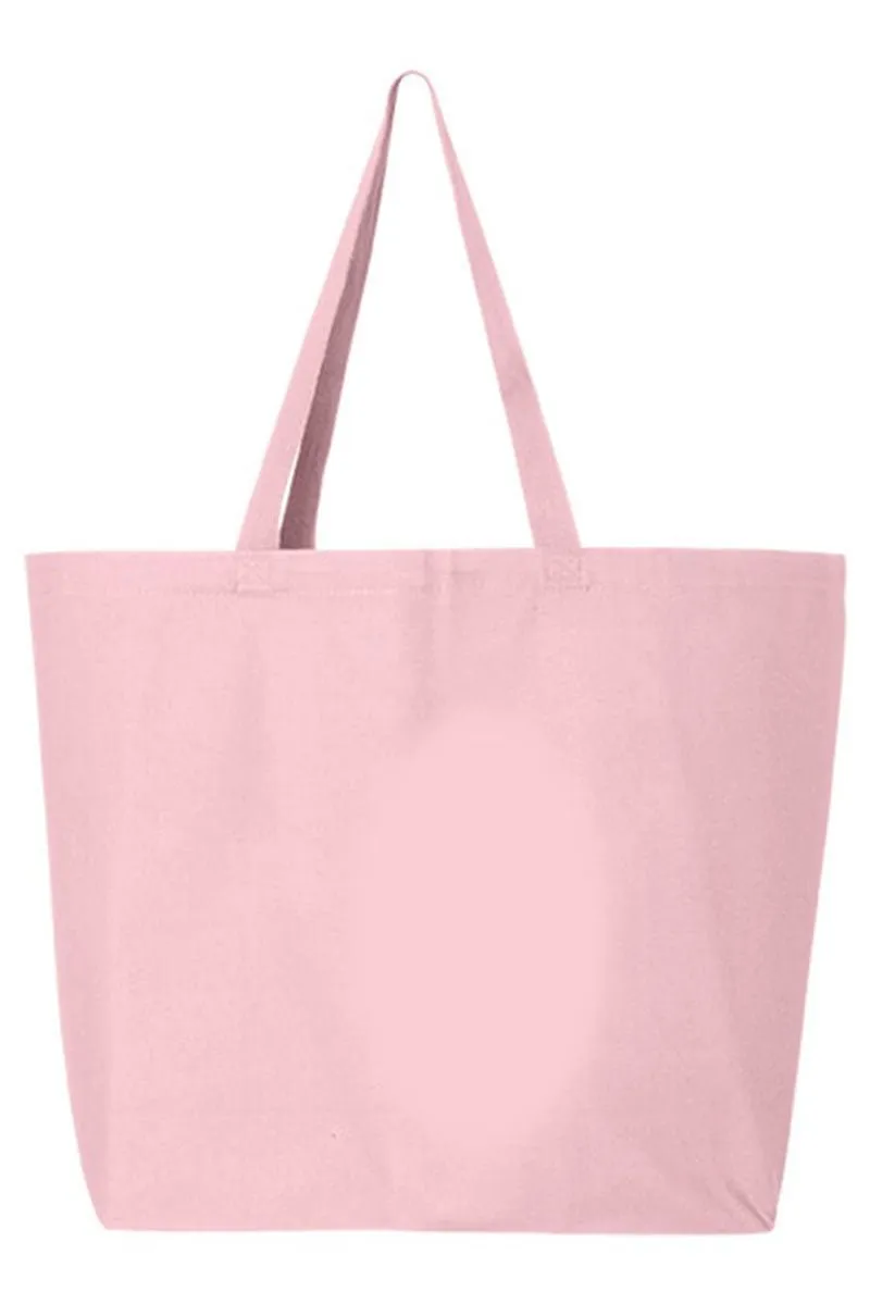 Cross Trees Merry Christmas Canvas Jumbo Tote