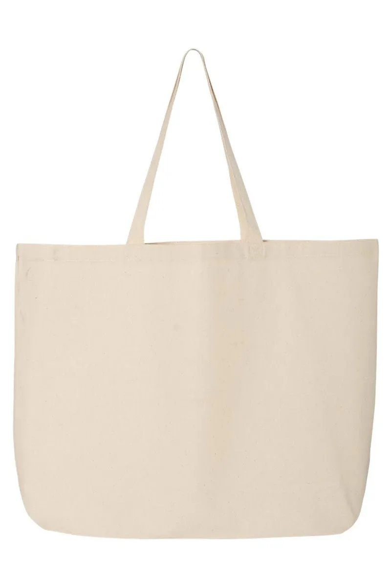 Cross Trees Merry Christmas Canvas Jumbo Tote
