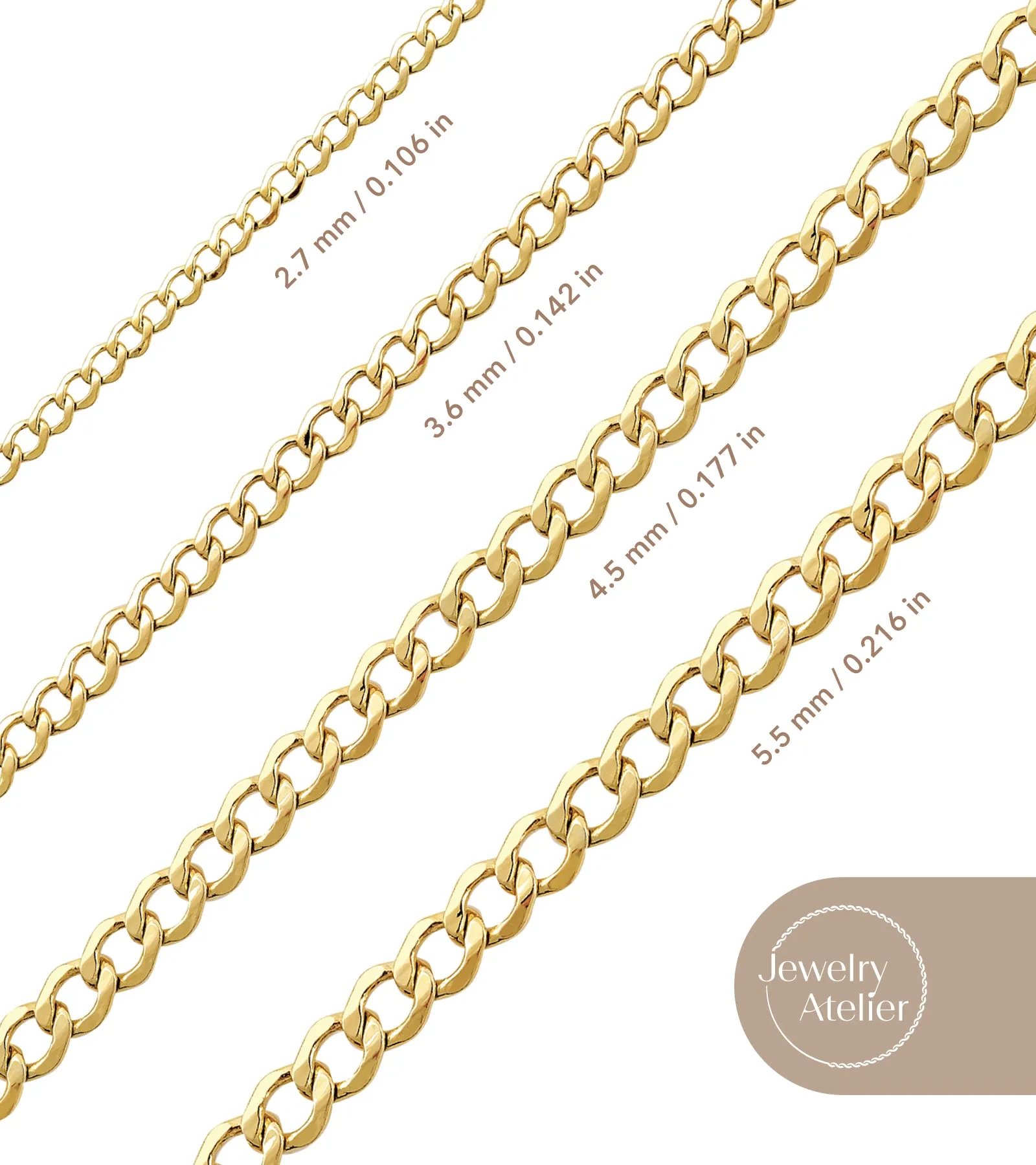 Curb Chain Necklace (4.5mm)