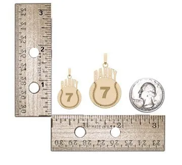 Custom Baseball Pendant w/ Name & Number Jewelry