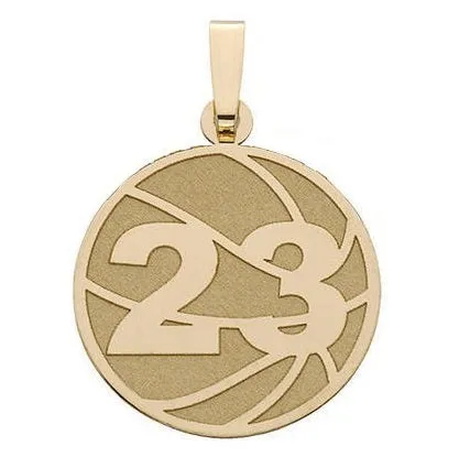 Custom Basketball Pendant w/ Number Jewelry