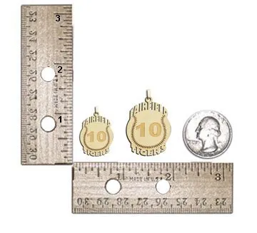 Custom Team Baseball Charm with Number Jewelry