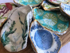 Decoupage Oyster Shell