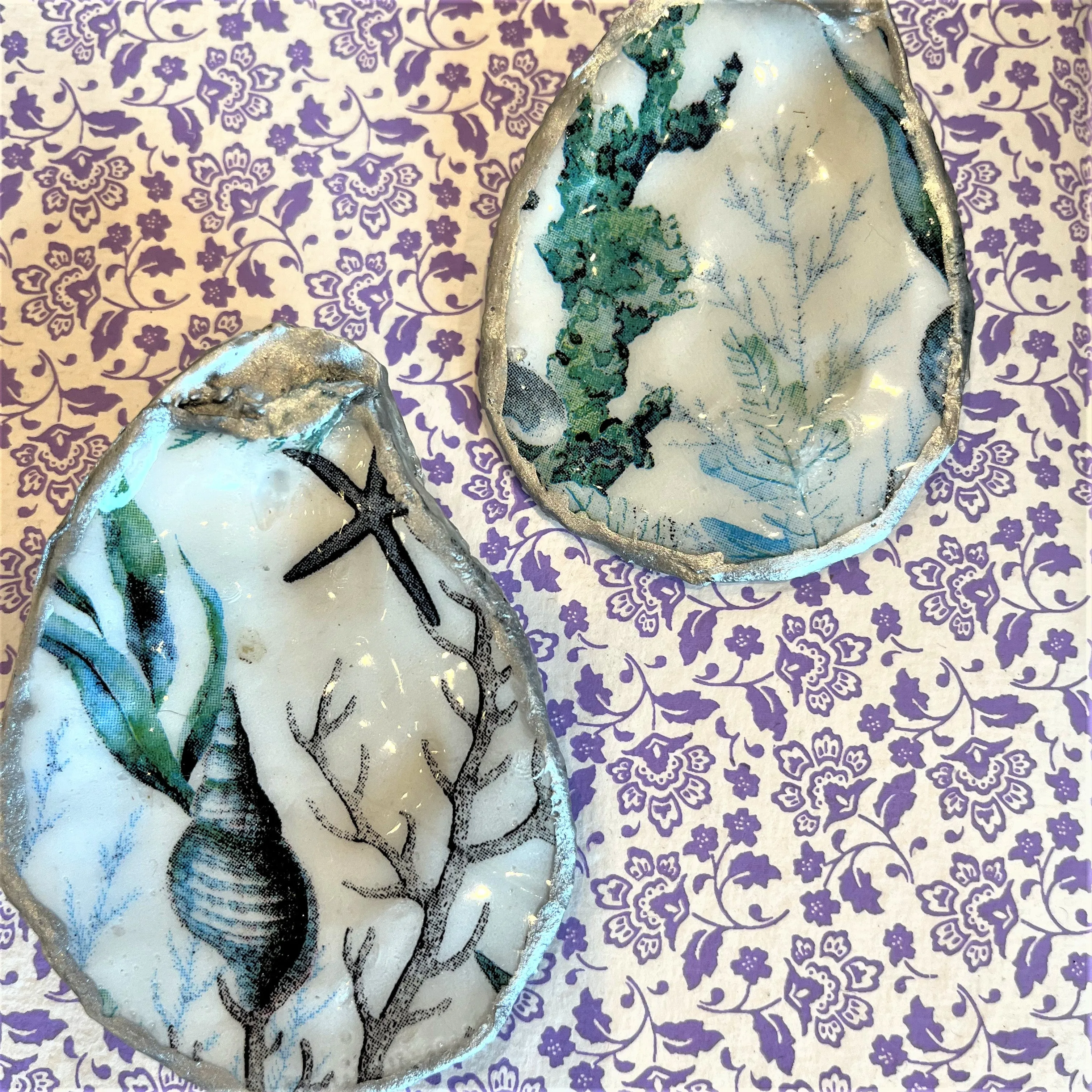 Decoupage Oyster Shell