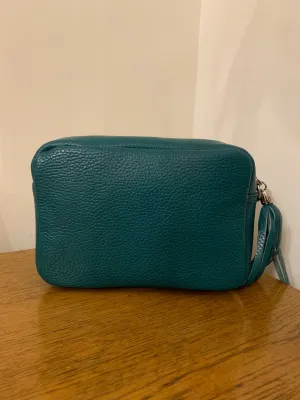Deep Green Leather Camera Bag