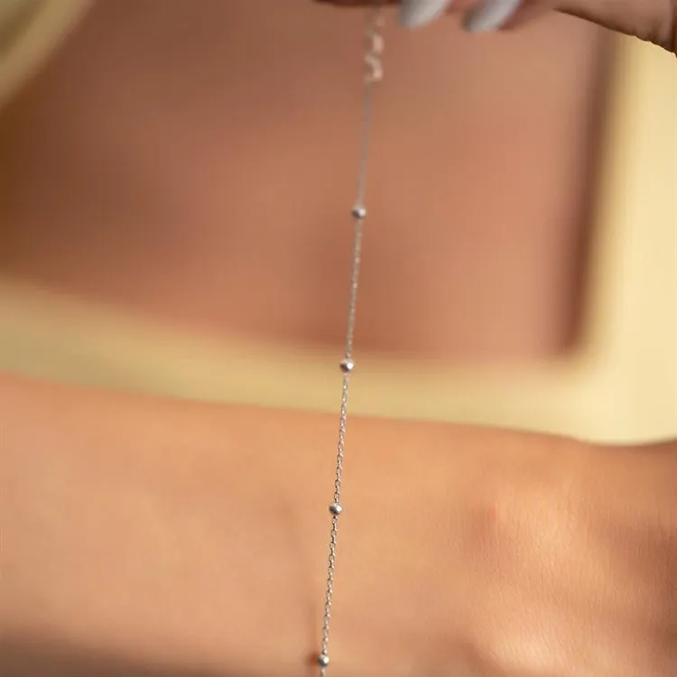 Delicate Gold Ball Chain Bracelet Wrist Jewelry