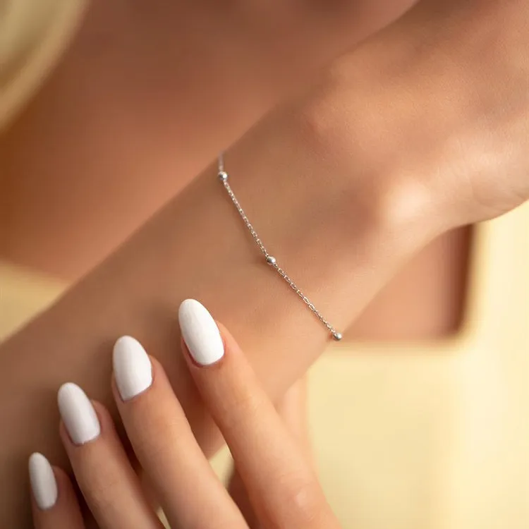 Delicate Gold Ball Chain Bracelet Wrist Jewelry