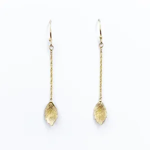 Delicate Golden Leaves Earrings
