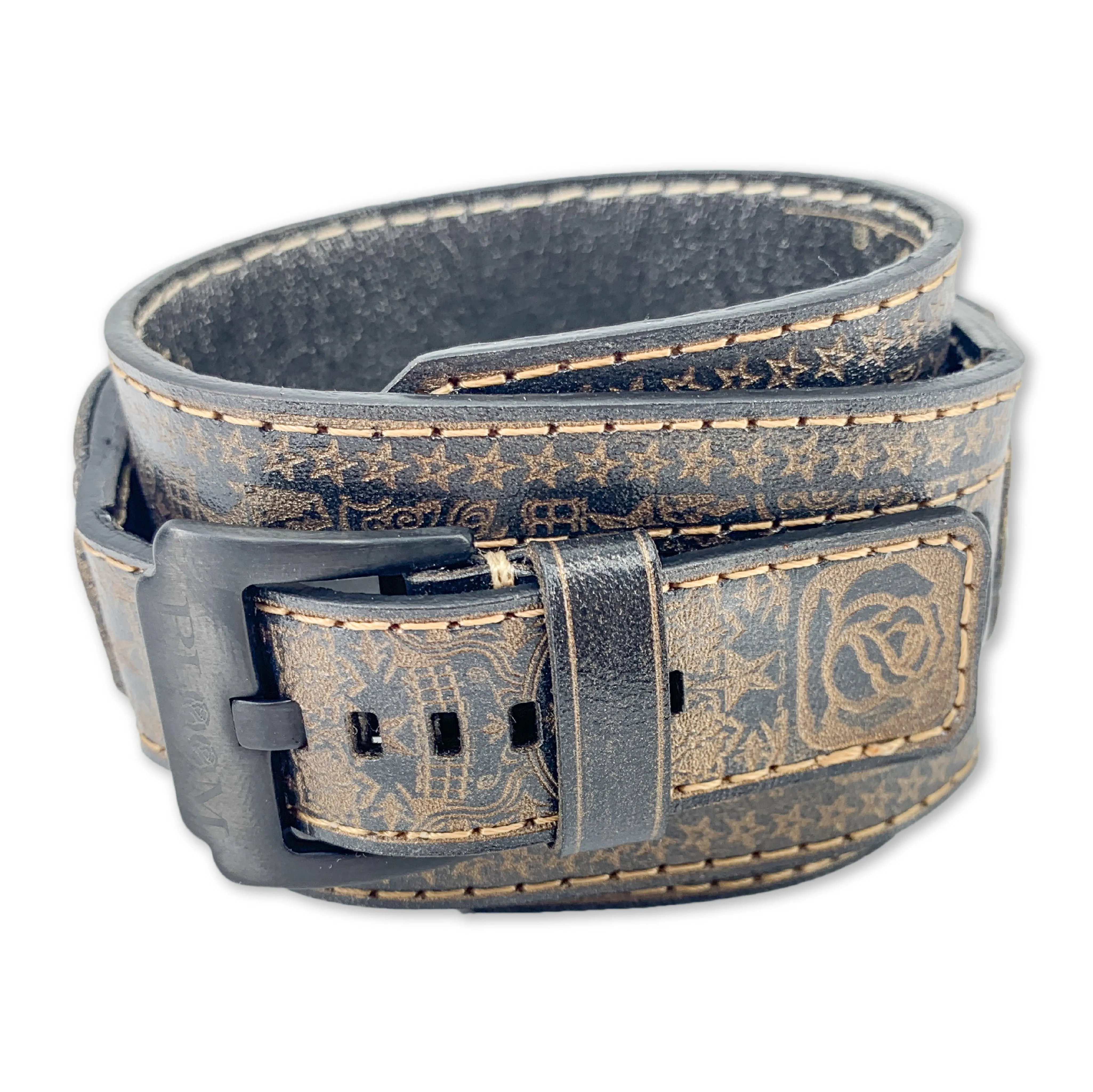 DIA DE LOS BLOOM XX-MENS HAND MADE-FULL GRAIN LEATHER-WATCH