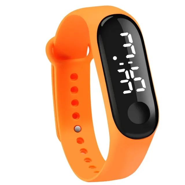 Digital Touch Screen LED Display Silicone Strap Men Women Couple Wristwatch Electronic Bracelet Watches Kids Sport Fitness Clock
