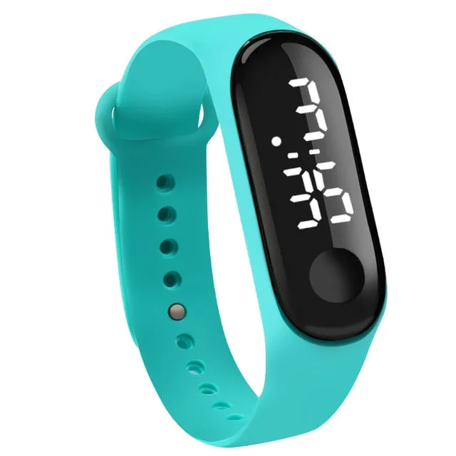 Digital Touch Screen LED Display Silicone Strap Men Women Couple Wristwatch Electronic Bracelet Watches Kids Sport Fitness Clock