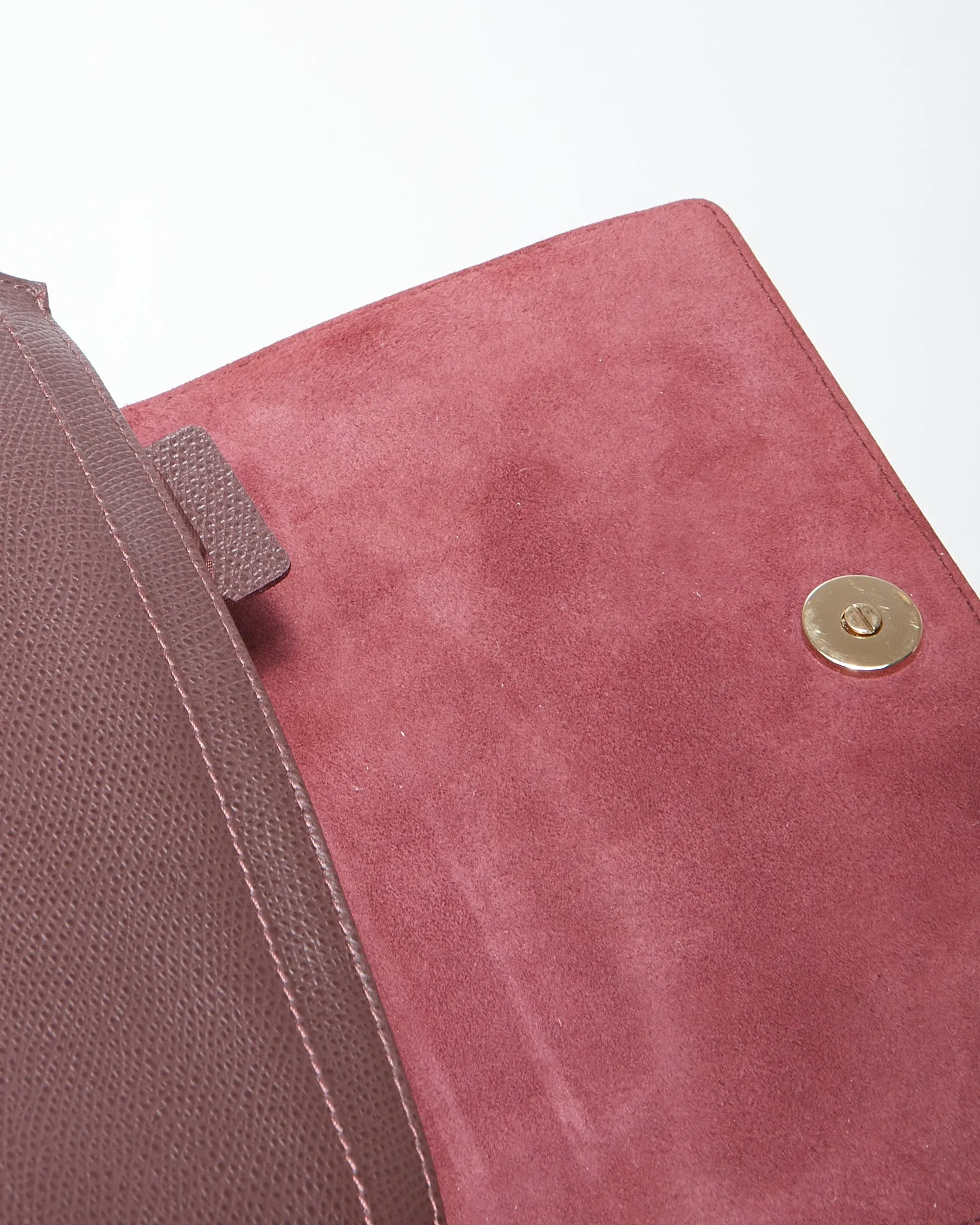Dior Burgundy Leather Diorama Wallet On Chain Bag
