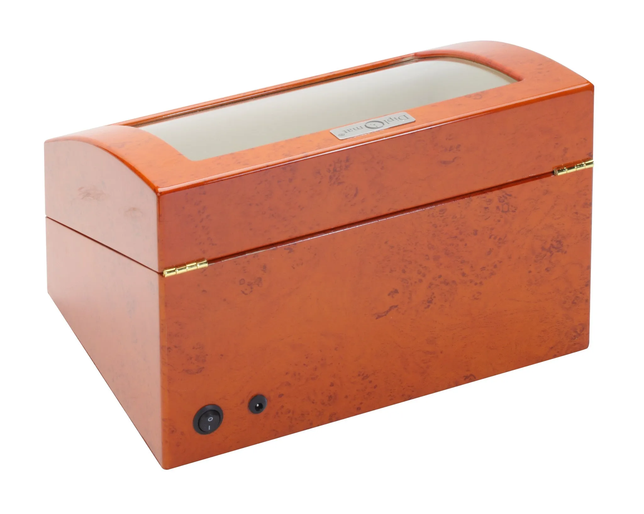 Diplomat Burl Wood Four Watch Winder