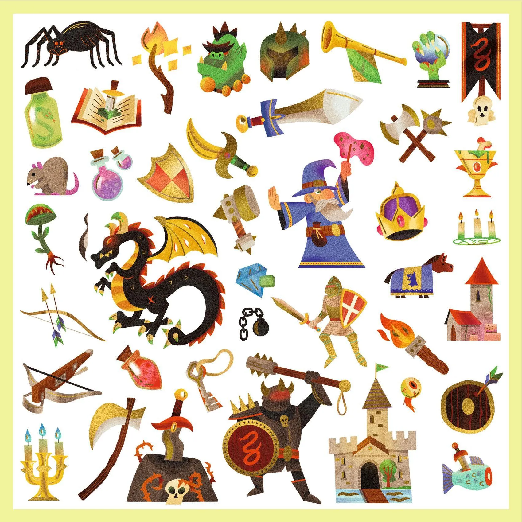 Djeco - Medieval Fantasy stickers