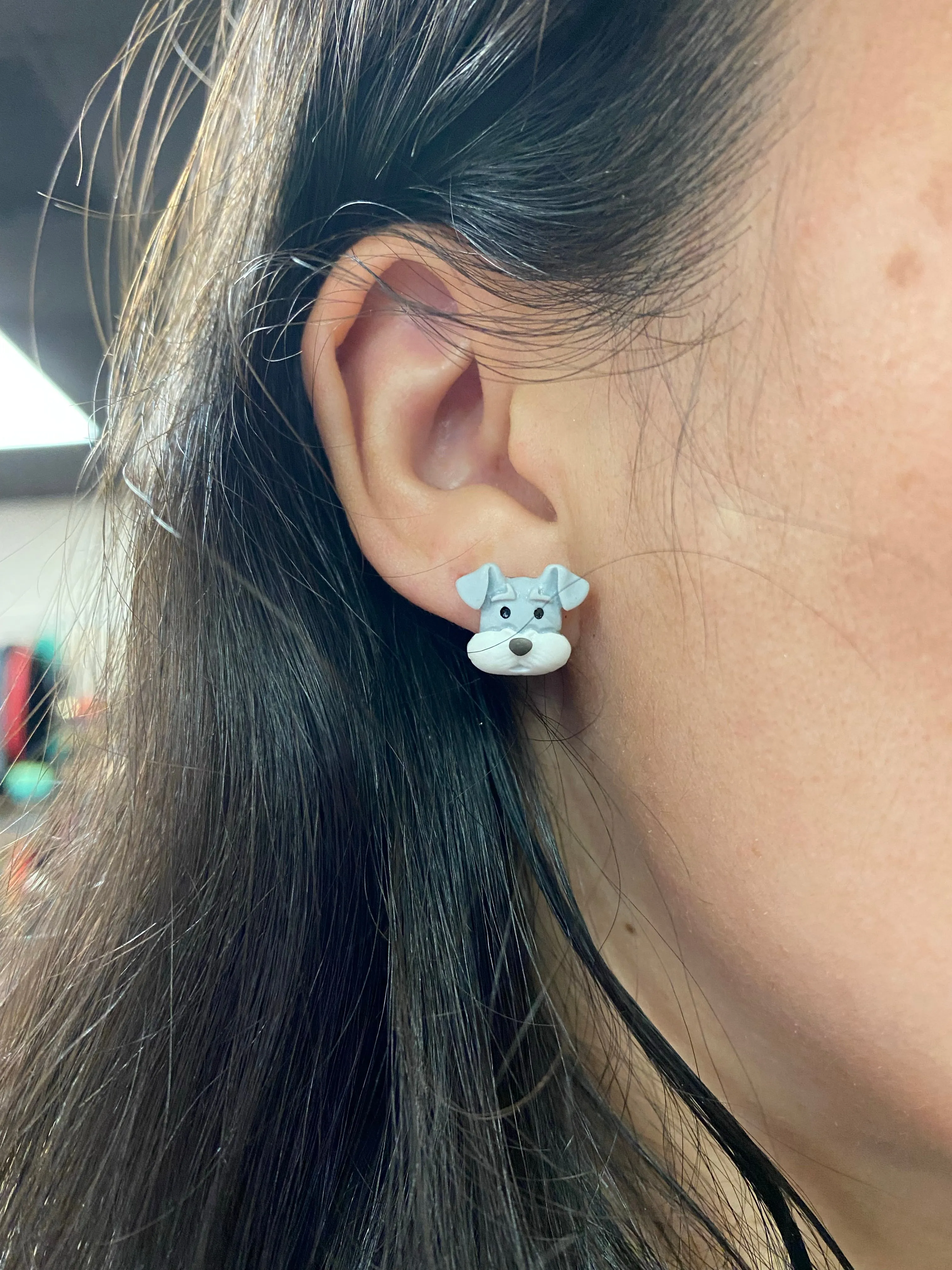 Dog and Bone Stud Earrings