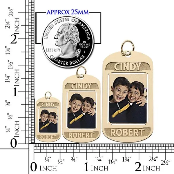 Dog Tag w/ 2 Names Etched Jewelry