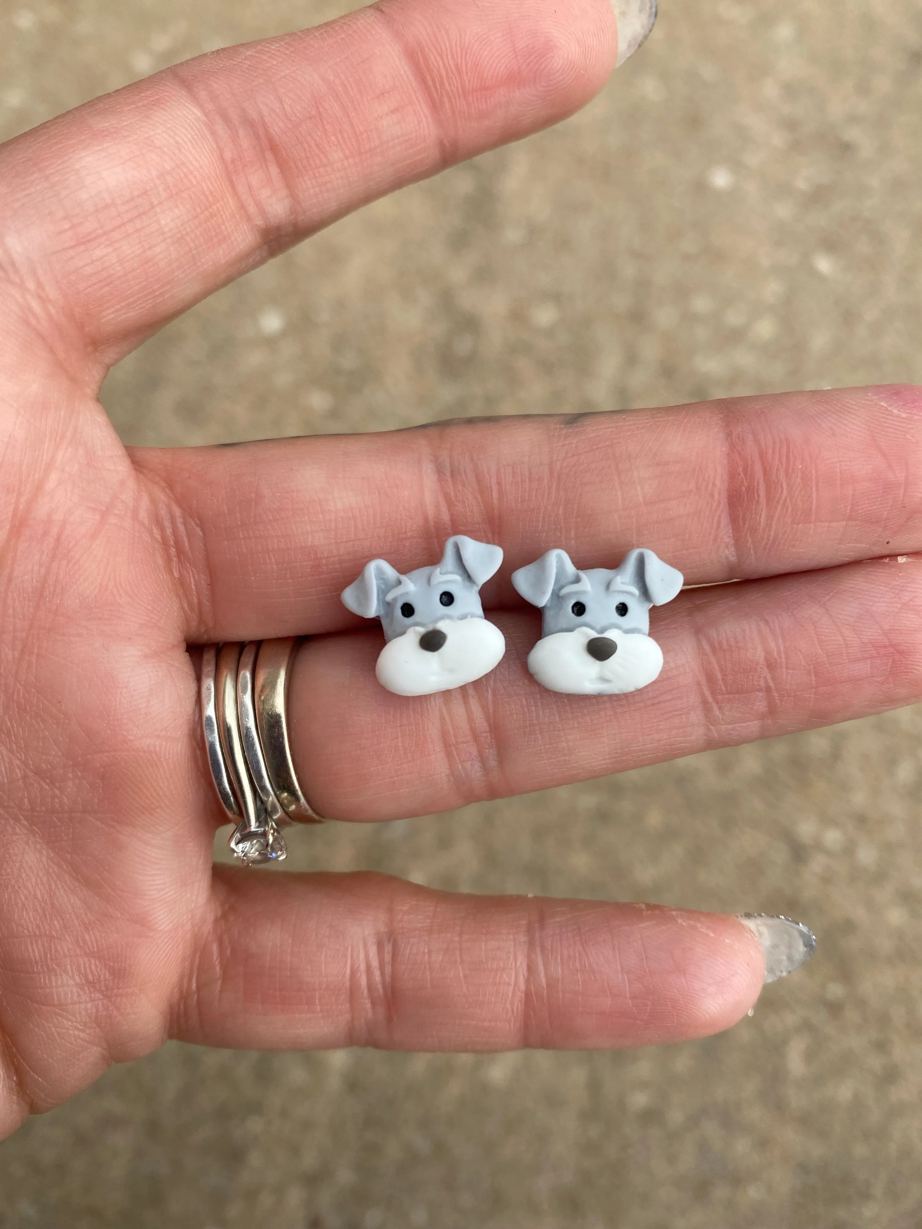 Dog Terrier Stud earrings