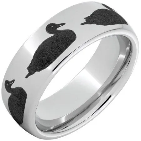 Domed Duck Laser Engraved Comfort Fit Band