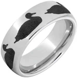 Domed Duck Laser Engraved Comfort Fit Band
